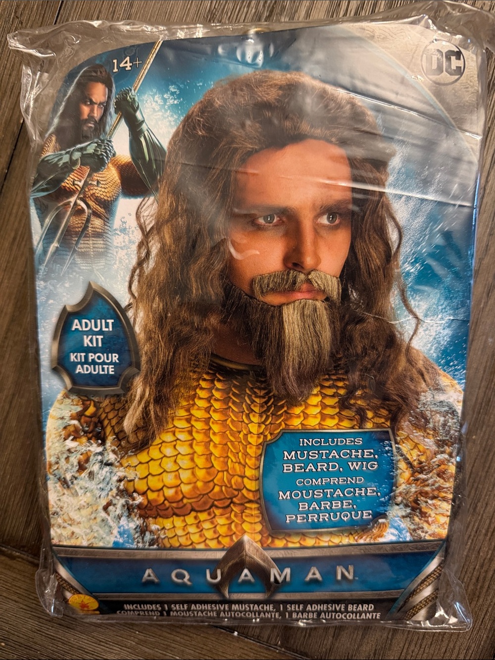 Aquaman Halloween costume - Mustache, Beard, Wig
